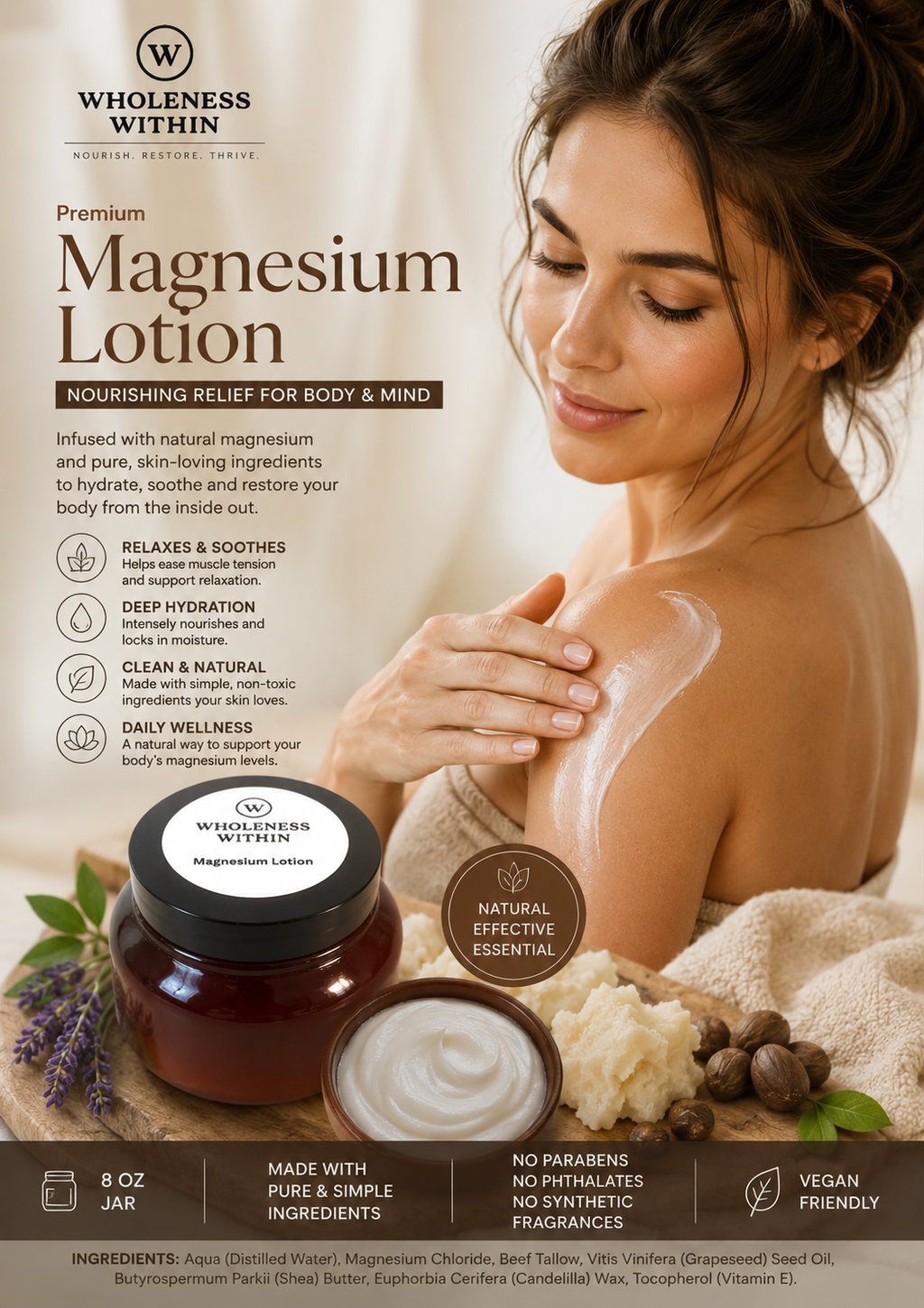 Wholeness Within Magnesium Lotion 8 oz