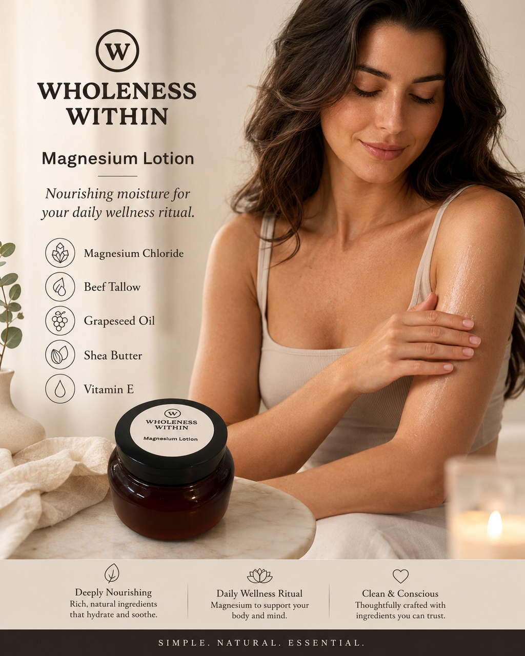 Wholeness Within Magnesium Lotion 8 oz
