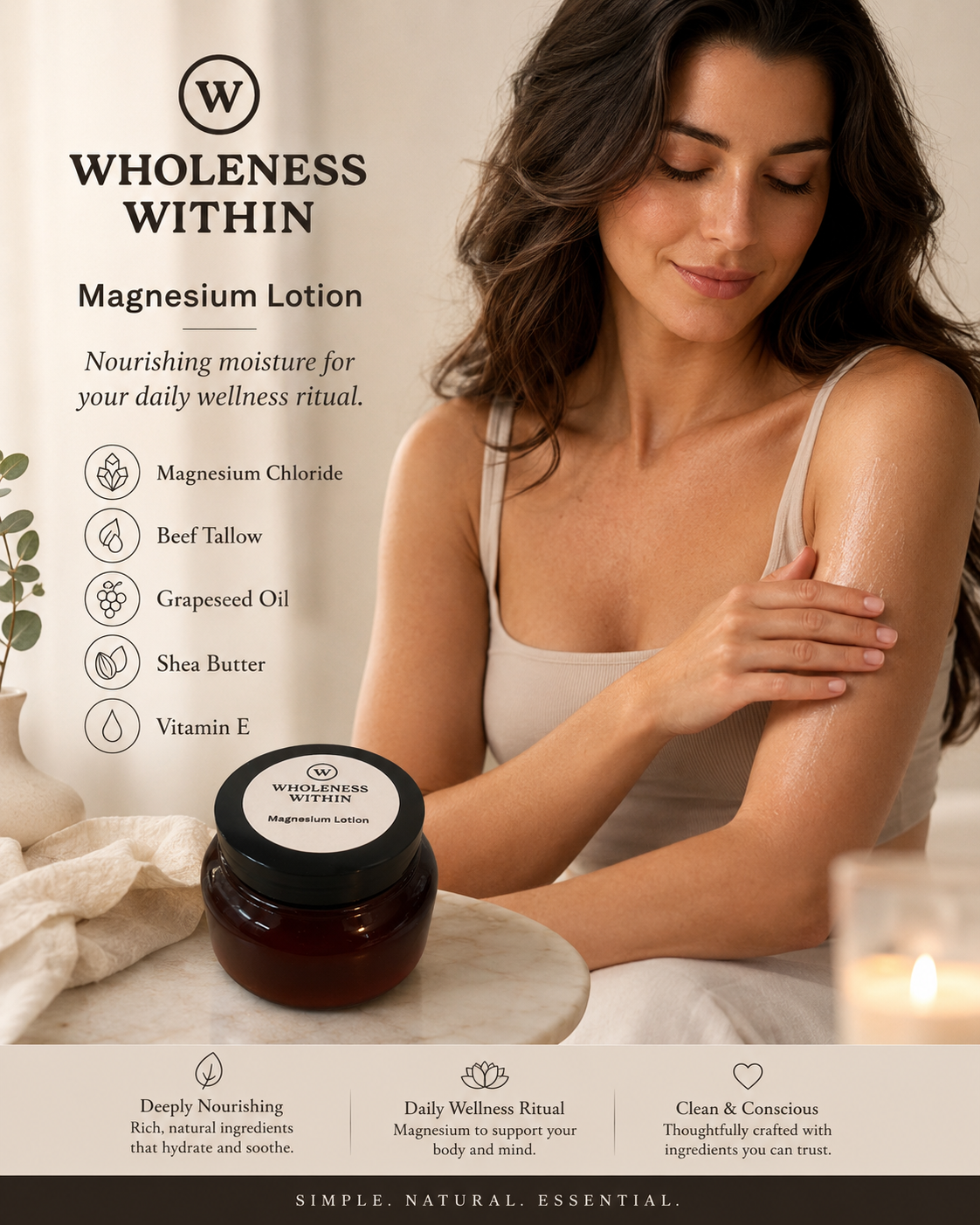 Wholeness Within Magnesium Lotion 8 oz