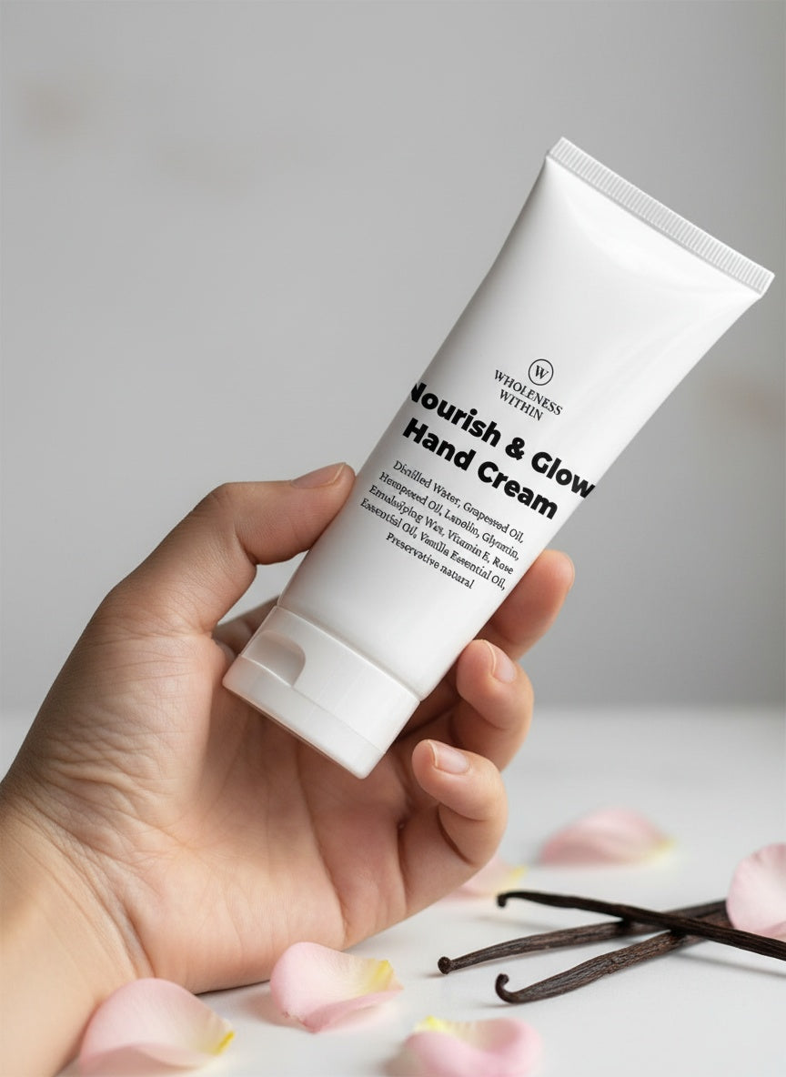 Natural Hand Cream - Nourish & Glow | Wholeness Within
