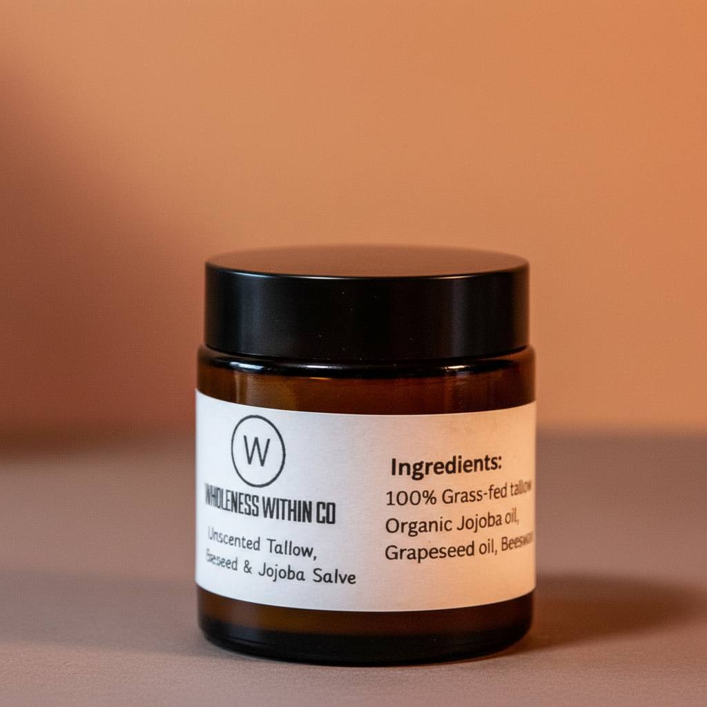 Unscented Tallow Salve - Grapeseed & Jojoba | Wholeness Within