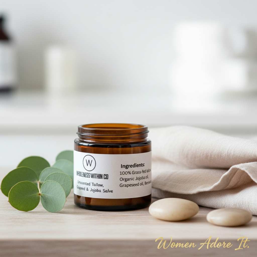 Unscented Tallow Salve - Grapeseed & Jojoba | Wholeness Within