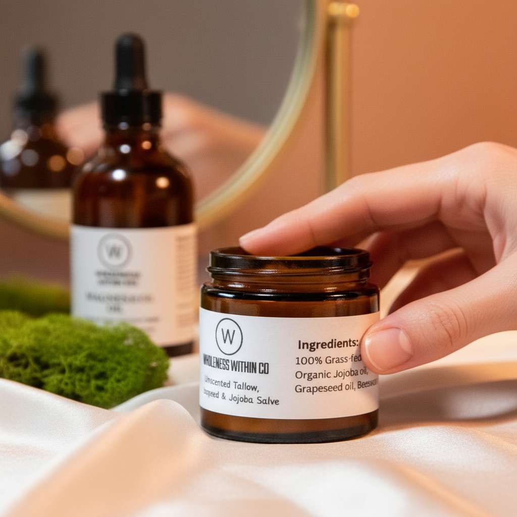 Unscented Tallow Salve - Grapeseed & Jojoba | Wholeness Within